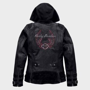 Harley Davidson women leather jacket small 3 in 1